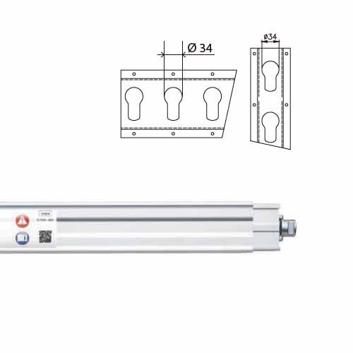 DOUBLE KEYHOLE FLOOR BAR