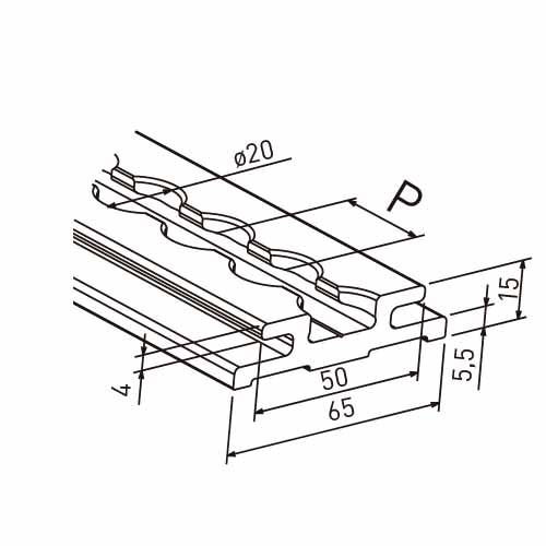 JF TROLLEY FASTENING RAIL